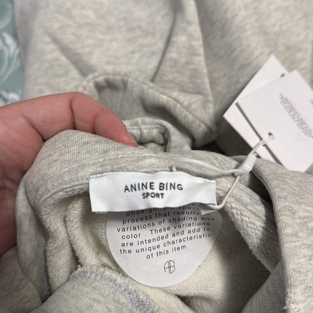 Anine Bing Sports Harvey Sweatshirt In Heather Grey - Picture 7 of 8
